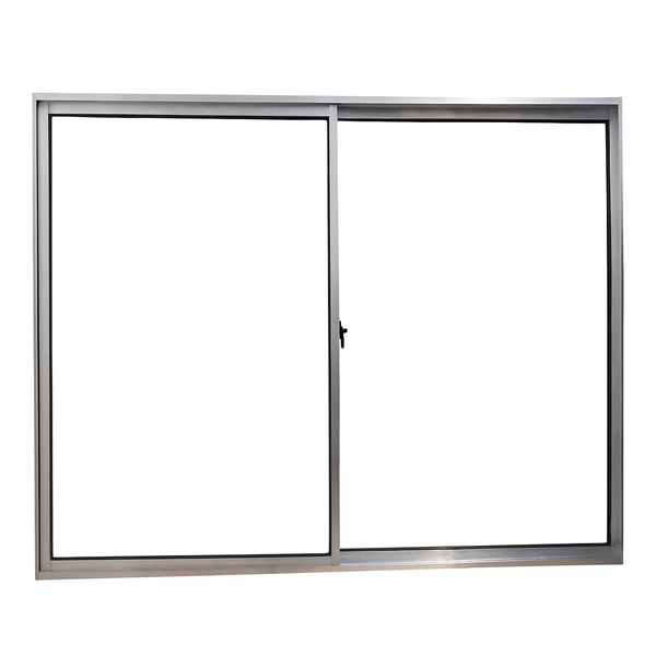 Vitrô 2 Folhas De Correr Aluminio Brilhante 1,00x1,20