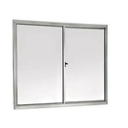 Vitrô 2 Folhas De Correr Aluminio Brilhante  1.00x1.50