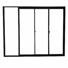 Vitrô 2 Folhas De Correr Aluminio Preto 1,00x1,20