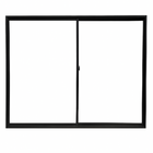 Vitrô 2 Folhas De Correr Aluminio Preto 1,00x1,20