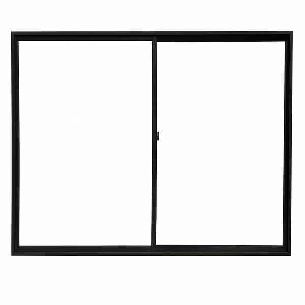 Vitrô 2 Folhas De Correr Aluminio Preto 1,00x1,50