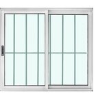 Vitrô 2 Folhas De Correr C/ Grade Total - Alumínio Branco 1,2