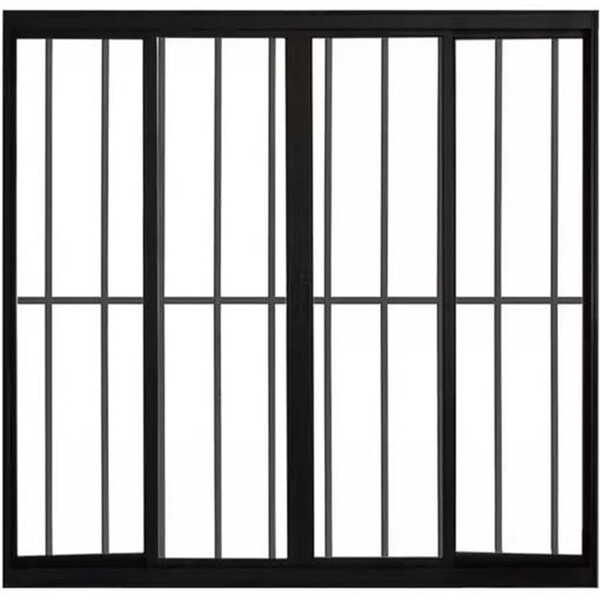 Vitro 4 Folhas 1,00 X 2,00 C/grade Total Alumínio Preto