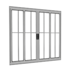 Vitro 4 Folhas 100x200 C/ Grade Brilhante