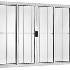 Vitrô 4 Folhas  De Correr Aluminio Brilhante Com Grade 1.00x1