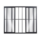 Vitro 4 Folhas Aluminio Preto c/grade  1.00,1.00