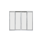 Vitrô 4 Folhas De Correr Aluminio Branco 1,00x1,20 Linha 18 M