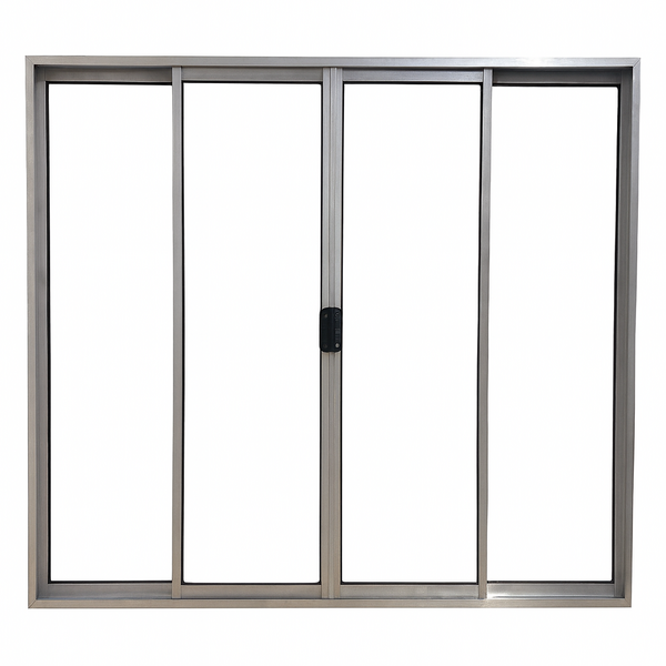 Vitrô 4 Folhas De Correr Aluminio Brilhante 1,00x1,50