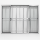 Vitrô 4 Folhas De Correr Aluminio Brilhante Com Grade 1,00x1,