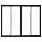Vitrô 4 Folhas De Correr Aluminio Preto 1,00x1,50