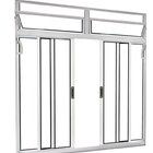 Vitrô 4 Folhas De Correr C/ Bandeira - Alumínio Branco 1,00 X