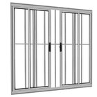 Vitrô 4 Folhas De Correr C/ Grade Total - Alumínio Brilhante