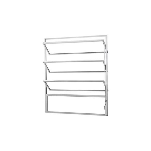 Vitro Basculante Alumínio Branco 80x60 Linha Esmeralda