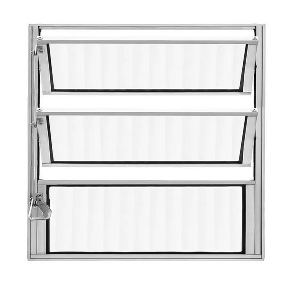 Vitrô Basculante Aluminio Brilhante 0.60x0.40