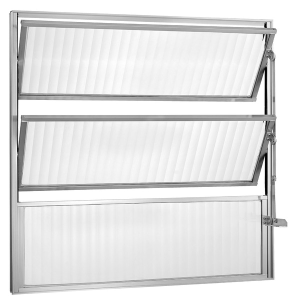Vitrô Basculante Aluminio Brilhante 0.60x0.60
