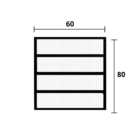 Vitro Basculante Alumínio Preto 80 (a) X 60 (l) - Hale