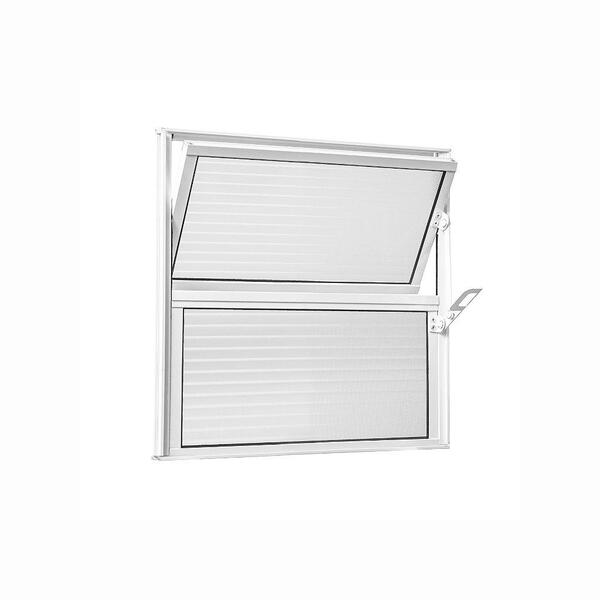 Vitrô Basculante Canelado Fit Em Alumínio Branca - 40x40