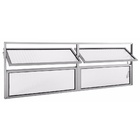 Vitro Basculante Em Aluminio Branco Com 02 Seções  Medidas:40