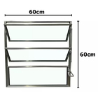 Vitrô Basculante Janela Banheiro Alumínio Vidro Boreal 60x60