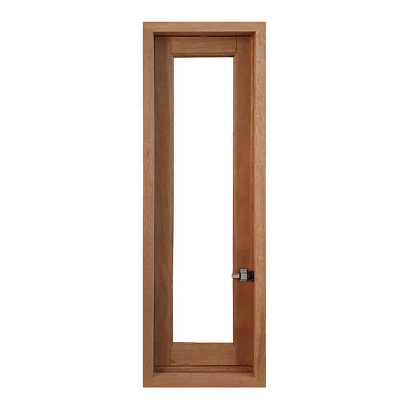 Vitrô Capelinha Panorâmico Reto Em Madeira Maciça Cedro Arana