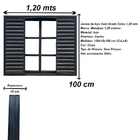 Vitro De Aço Com Grade Xadrez 150x100 Cm - Metalpan