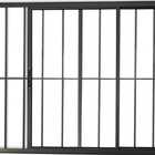 Vitro De Aluminio 2 Folhas Com Grade Linha Modular Preto