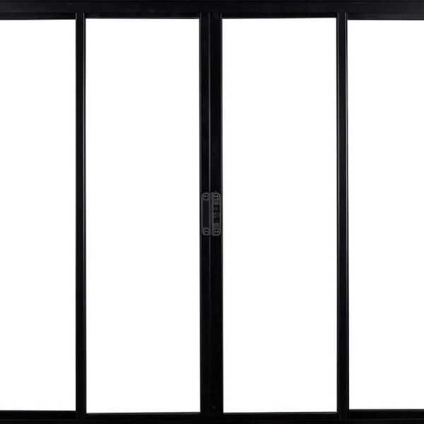 Vitro De Alumínio 4 Folhas 1,00 X 1,00 Sem Grade Cor Preto Li