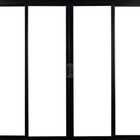 Vitro De Alumínio 4 Folhas 1,00 X 1,20 Sem Grade Cor Preto Li