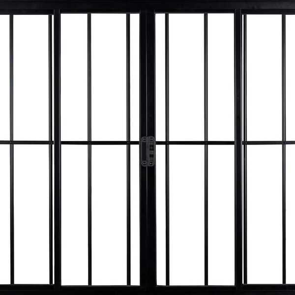 Vitro De Alumínio 4 Folhas 1,00 X 1,50 Com Grade Cor Preto Li