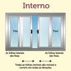 Vitro De Alumínio 4 Folhas 1,00 X 2,00 Sem Grade Cor Branco L