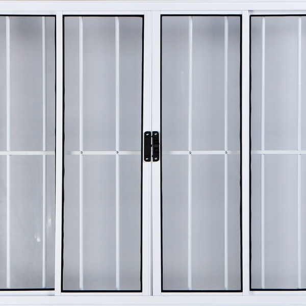 Vitro De Alumínio 4 Folhas 1,20 X 1,20 Com Grade Cor Branco L