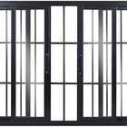 Vitro De Aluminio 4 Folhas Com Grade Linha Premium Preto