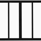 Vitro De Aluminio 4 Folhas Sem Grade Linha Modular Preto