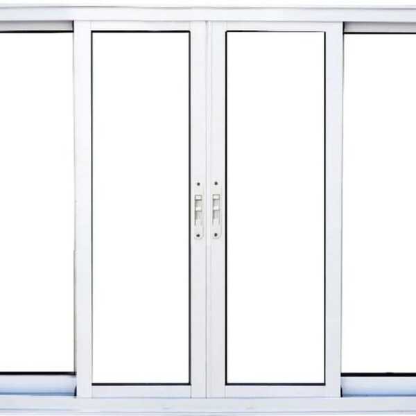 Vitro De Aluminio 4 Folhas Sem Grade Linha Premium Branco
