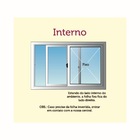 Vitro De Alumínio Travessa 2 Folhas Sem Grade 1,00 X 1,20 Cor