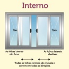 Vitro De Alumínio Travessa 4 Folhas Sem Grade 1,20 X 1,20 Cor