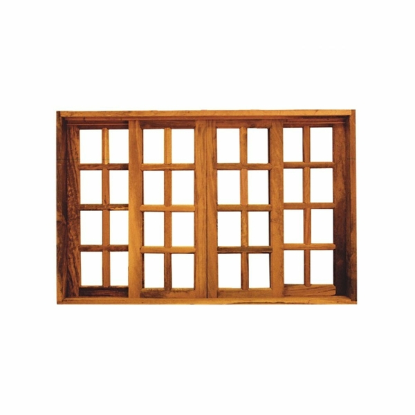 Vitro De Correr 4 Folhas Padrão Imbuia Reto 2.00 X 1.00 - Hale