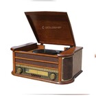 Vitrola Nostalgic Rock Goldship 12w Rms Radio AM/FM- CD Playe