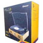 Vitrola Retro Perkins Pulse Marrom Bt/aux/usb Com Tampa 3 Vel