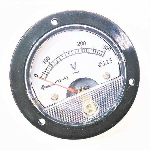 Voltímetro Analógico Tf-52 0-300vca Redondo