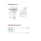 Voltímetro Digital 22mm 20-500vca Amarelo