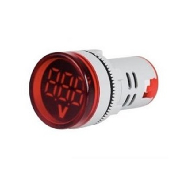 Voltímetro Digital 22mm 50-500vca Vermelho Altronic