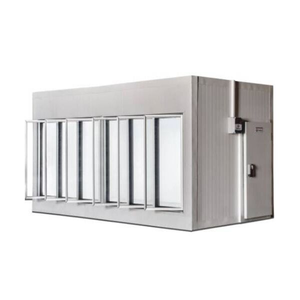 Walk in Cooler Gallant Resfriados 6 Portas Vidro com Piso Painel 380V