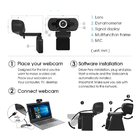 Webcam Full Hd 1080p Usb Mini Câmera Computador C/ Microfone