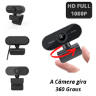 Webcam Visão 360º Full Hd 1080p Com Microfone/foco