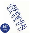 Wire-o Garra Duplo Anel 3/8" Para 60 Fls Ofício 3x1 Azul 100