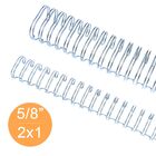Wire-o Garra Duplo Anel 5/8" Para 120 Fls Carta 2x1 Prata(sil