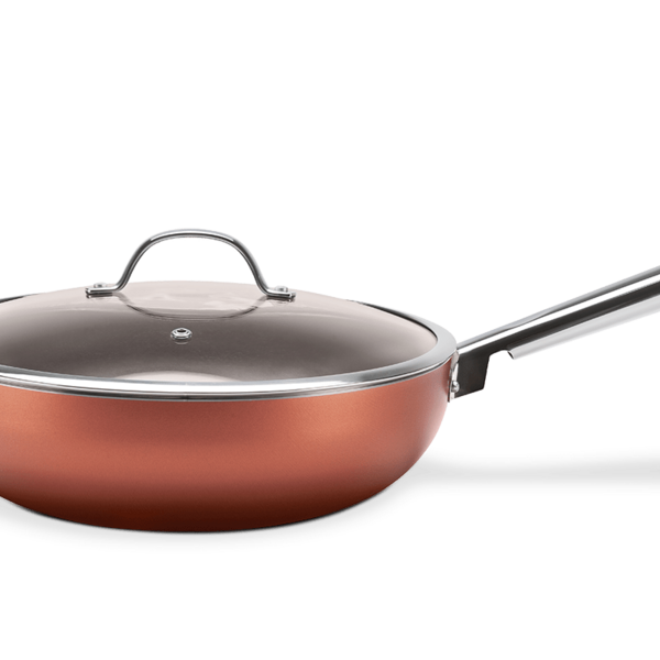 Wok Com Tampa - Curry 28 X 8 Cm Cobre  Brinox