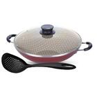 Wok Paris Aluminio Antiaderente 6l Vermelho Com Espumadeira T