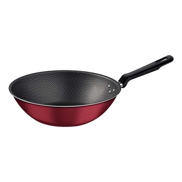 Wok Tramontina Loreto em Alumínio com Revestimento Interno e Externo Antiaderente Starflon Max Vermelho 28cm 3,6L